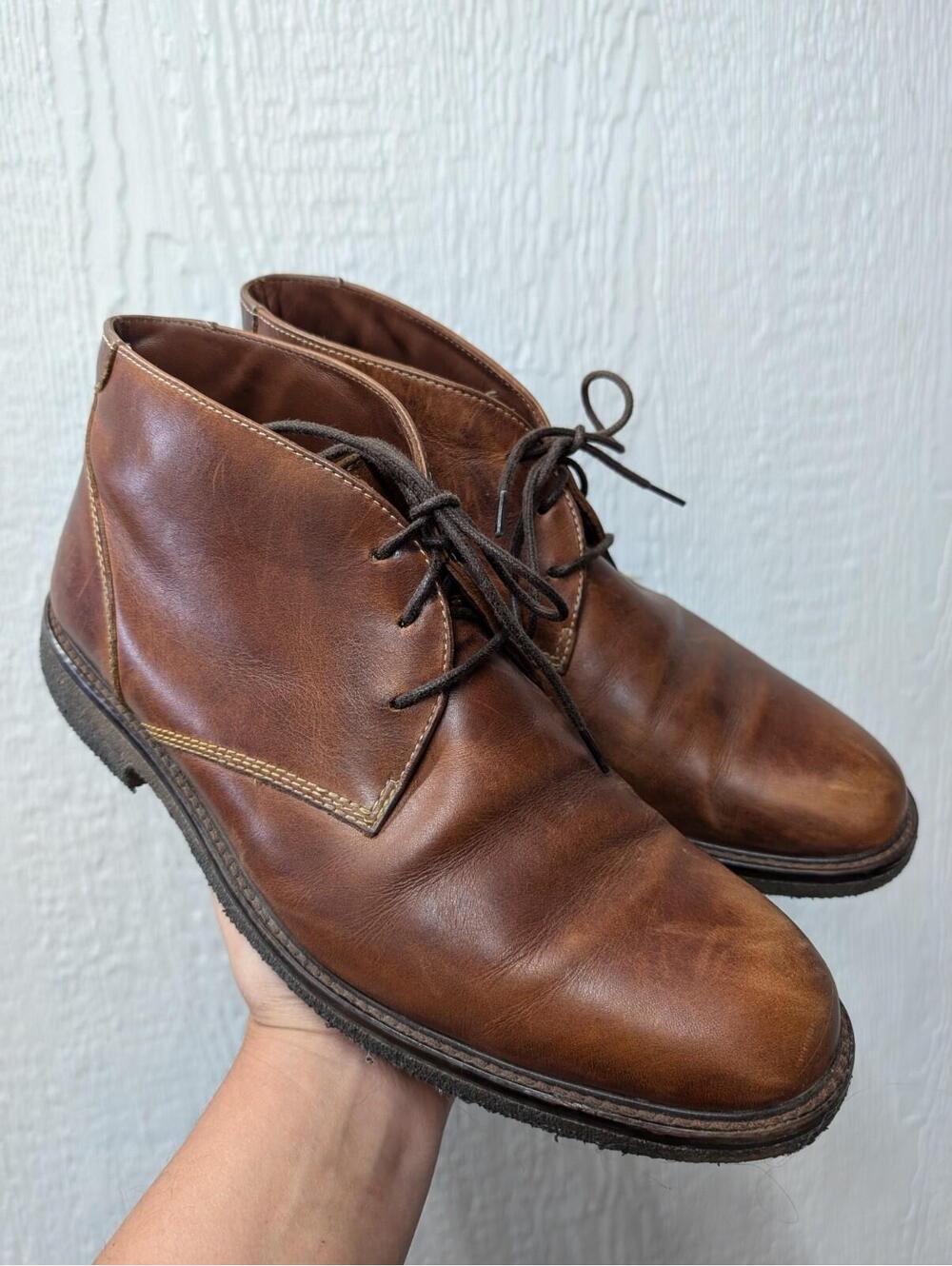 Johnston & Murphy Copeland Chukka Boot Brown Leather Academia Preppy Men's 10